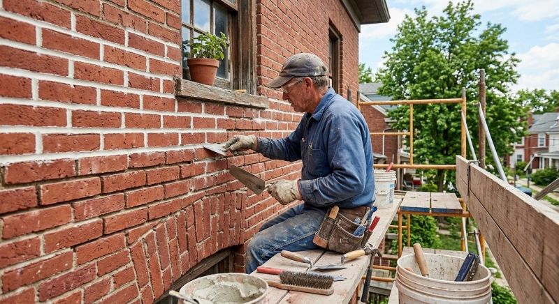 Brick Masonry Tuckpointing